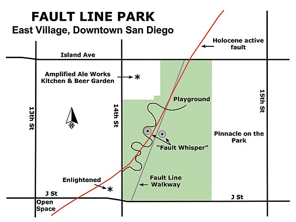 Fault Line Park map
