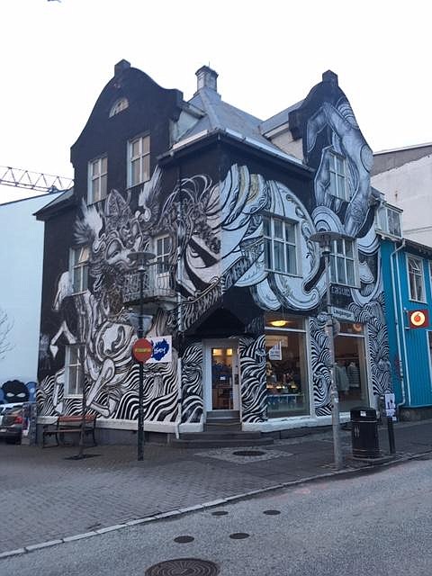 A downtown Reykjavik mural