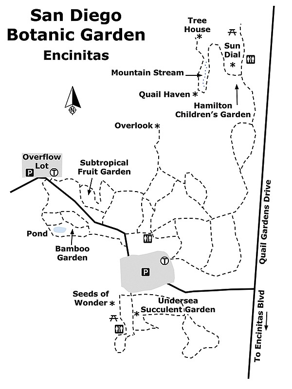 San Diego Botanic Garden map