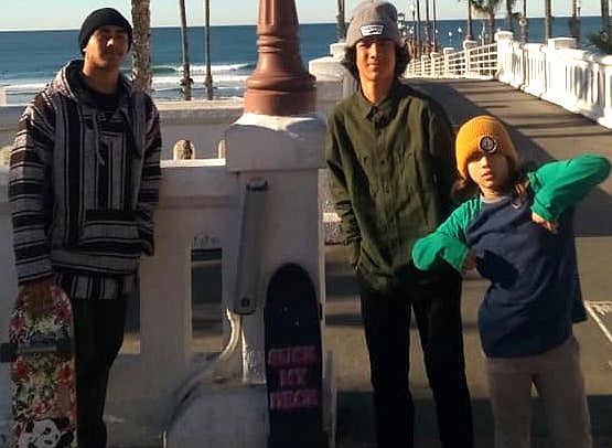 Zion, Holden, Bash starting in Oceanside. “I fell in love with the boys and their mom, formally adopted the boys and we had our daughter together."