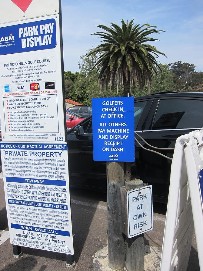 This former "golfer's only" parking lot in Old Town turned into "anyone but golfer's" parking lot when it turned into a paid parking lot a few years back. It's more of a money-maker than golfing fees.