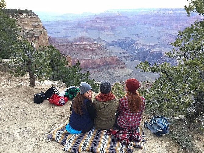 Sunset picnic at the South Rim's Mather Point.