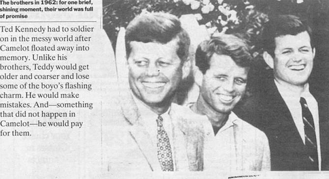 Jack, Bobby, Ted Kennedy in Apr. 29, 1991 issue of Time