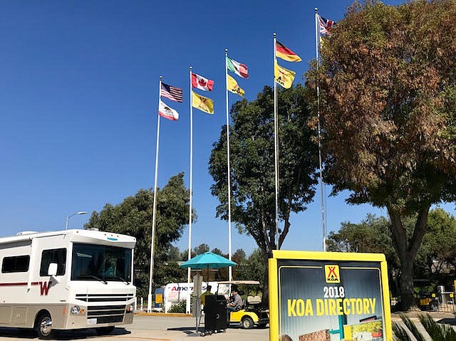 Flags at KOA San Diego