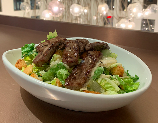 The Caesar Salad with steak
