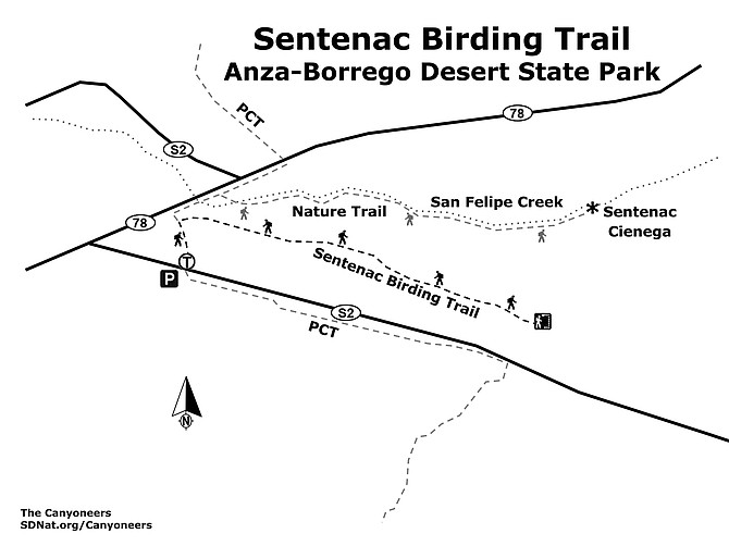 Sentenac Birding Trail map