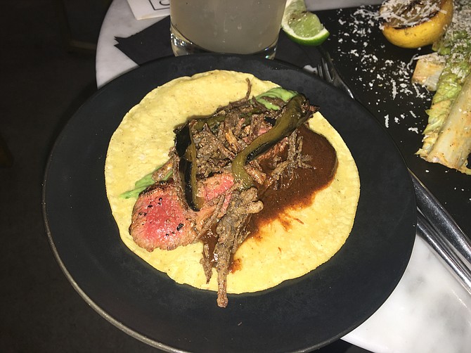 The filet mignon taco goes three steps beyond carne asada to a new realm of meatiness.