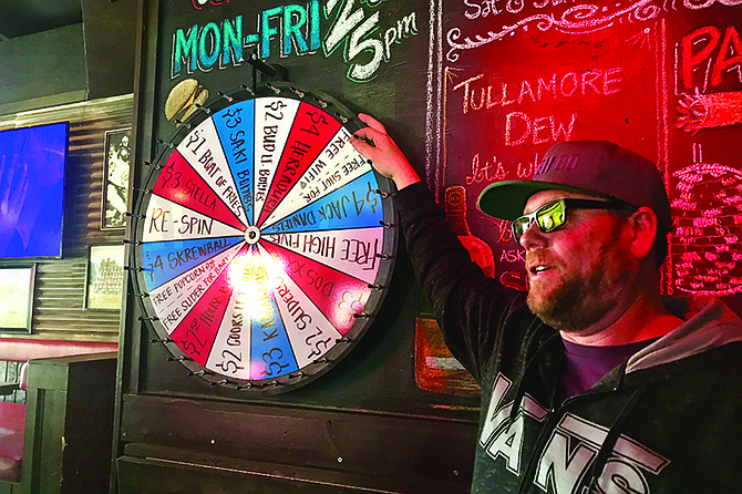 The wheel of happy hour fortune