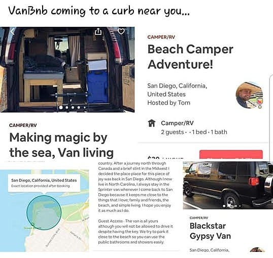 Airbnb Vans Invade San Diego Streets San Diego Reader