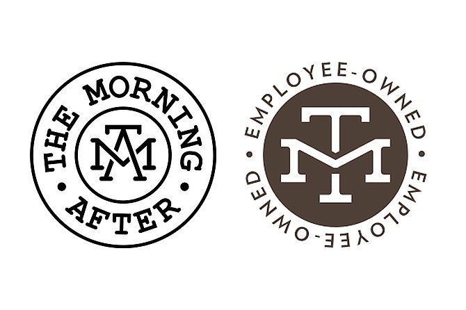 The Morning After logo (left) next to the pre-existing Modern Times Beer logo (right)