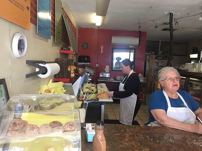 The women at BMH Italian working hard on sandwiches.