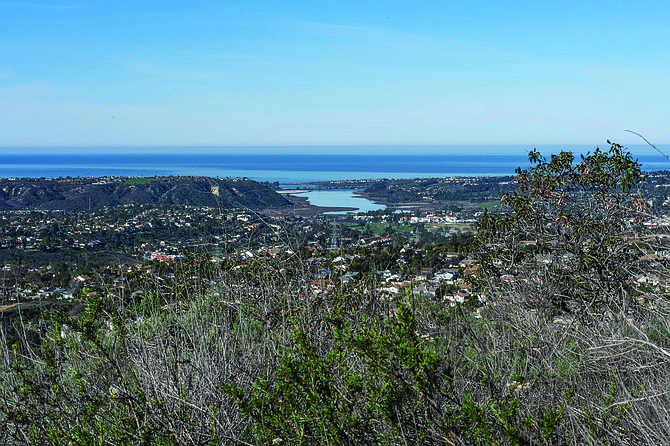 The view of Batiquitos Lagoon from Denk Mountain.