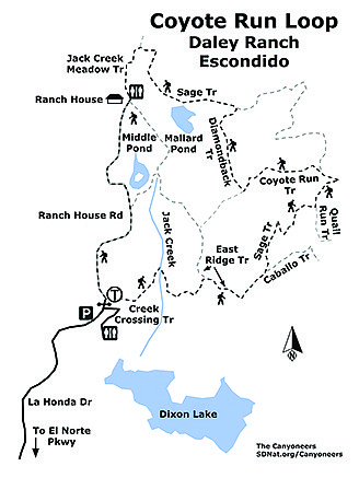 Coyote Run Loop Daley Ranch map