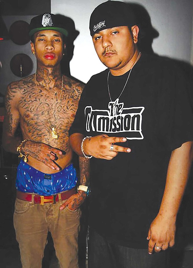 Coko Bongo is one of “the only 18-and-up hip-hop clubs in Tijuana with hookah,” says Gio (right), shown here with Tyga.