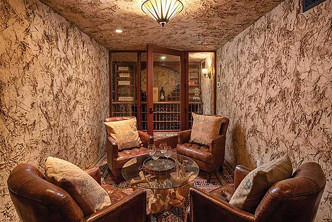 The wine cellar in one of the nation’s “top 10 homes”