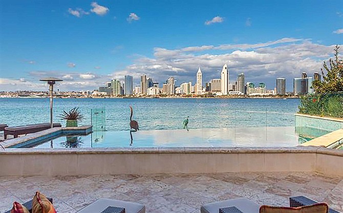 Downtown’s skyline from a private Coronado patio
