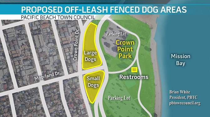 Proposed leash-free location in Pacific Beach.