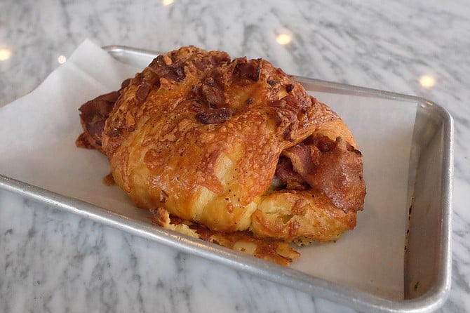 Bacon and pepper jack cheese croissant