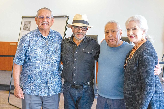 The Lemon Grove Oral History Project: George Ceseña (left), Johnny Valdez (second from right), Helen Ofield (right).
