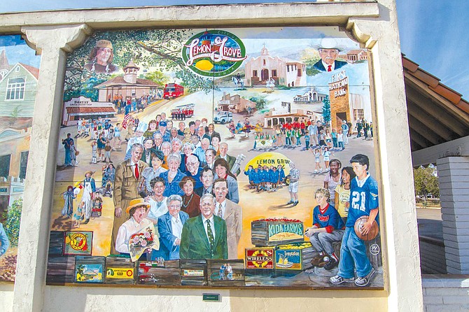 Lemon Grove Baking Company mural panel 5: Today’s Suburban Hub