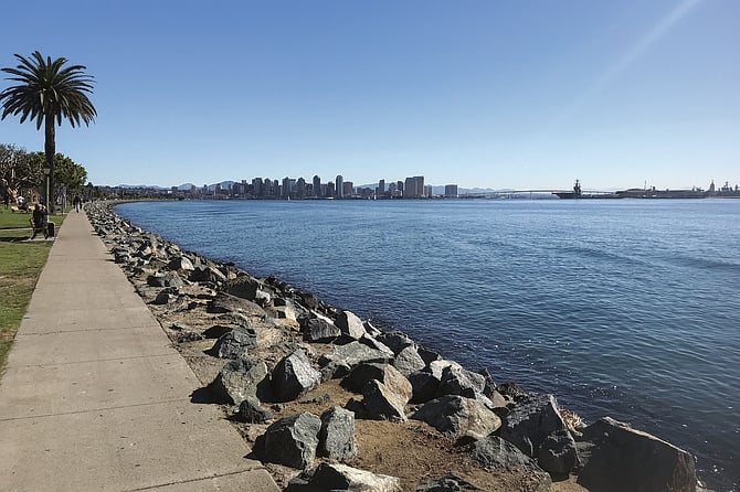 Harbor Island is just across the road from the Airport, offering views of Downtown, vessels on the Bay, and North Island
