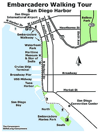 Embarcadero Walking Tour map