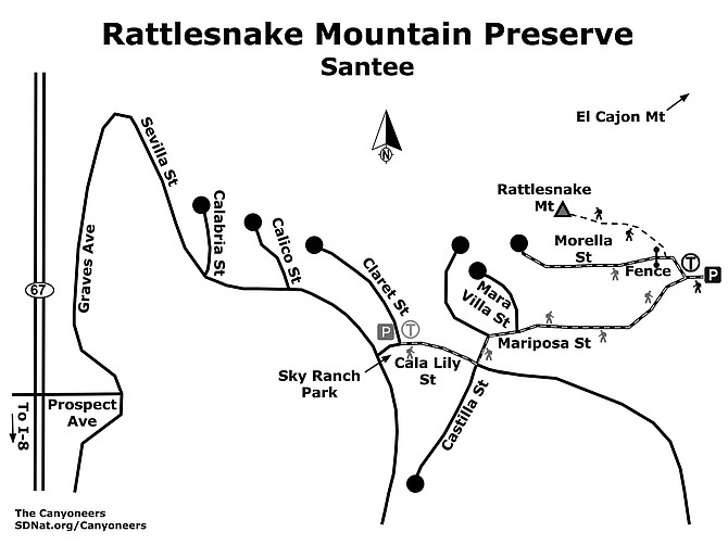 Rattlesnake Mountain Preserve map