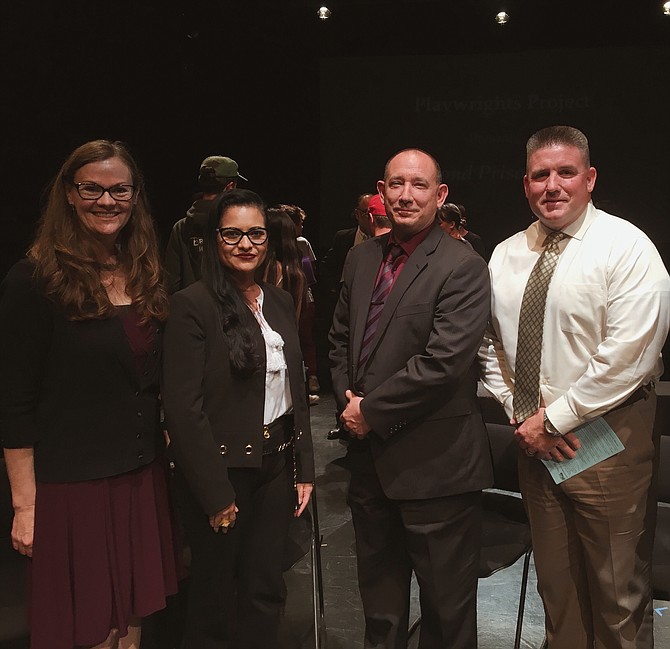 Pictured from left to right: Cecelia Kouma (Executive Director), Dr. Sonia Bahro (Chief Psychologist at RJD), Patrick Covello (RJD Warden), and another Panel Board Member.