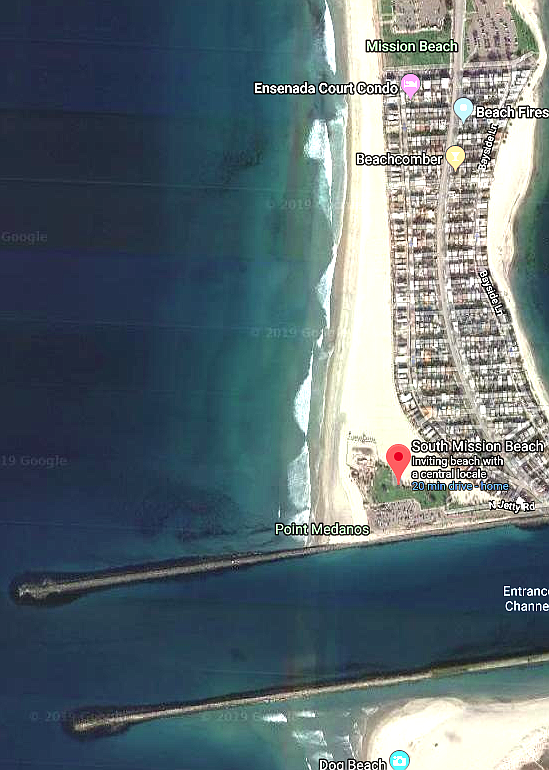 Mission Beach lifeguard coverage area