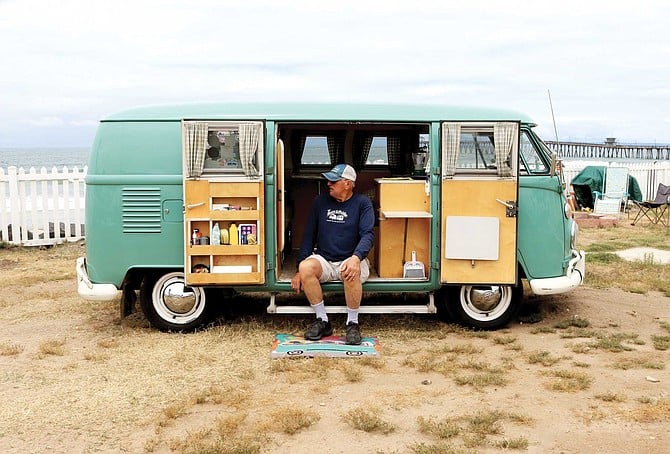 This month, Tom Summers is driving his 1974 VW Bus 3000 miles to Lake Chapala south of Guadalajara for a VW Bus gathering — and back. In August, he’s trekking 2700 miles to Woodstock.