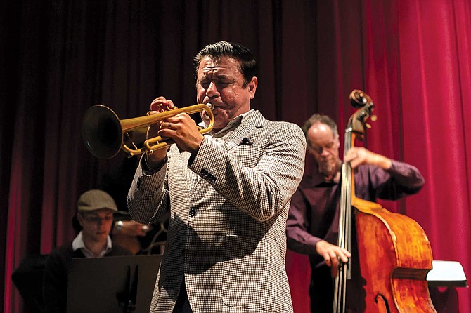Gilbert C. Castellanos performs at the Wednesday night jazz jam at Panama 66 in Balboa Park.