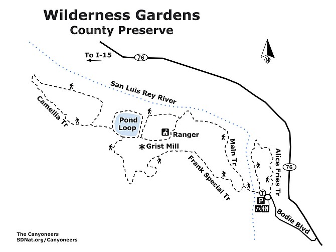 Wilderness Gardens map