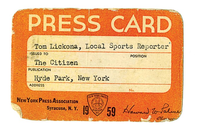 “I had an official Press Card that got me into any sports event free. It was my proudest possession.”