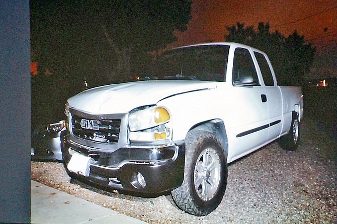 Officers found the parked, damaged truck within an hour
