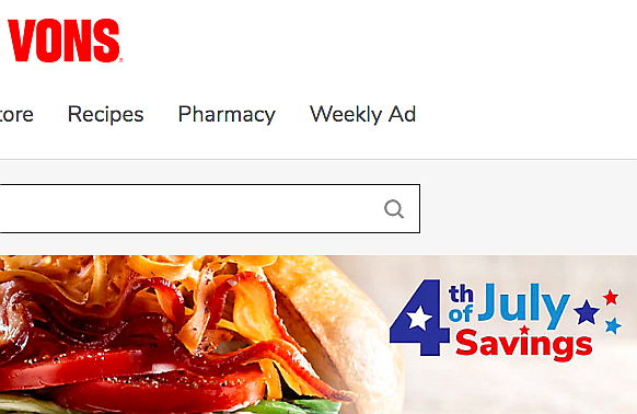 From Vons home page