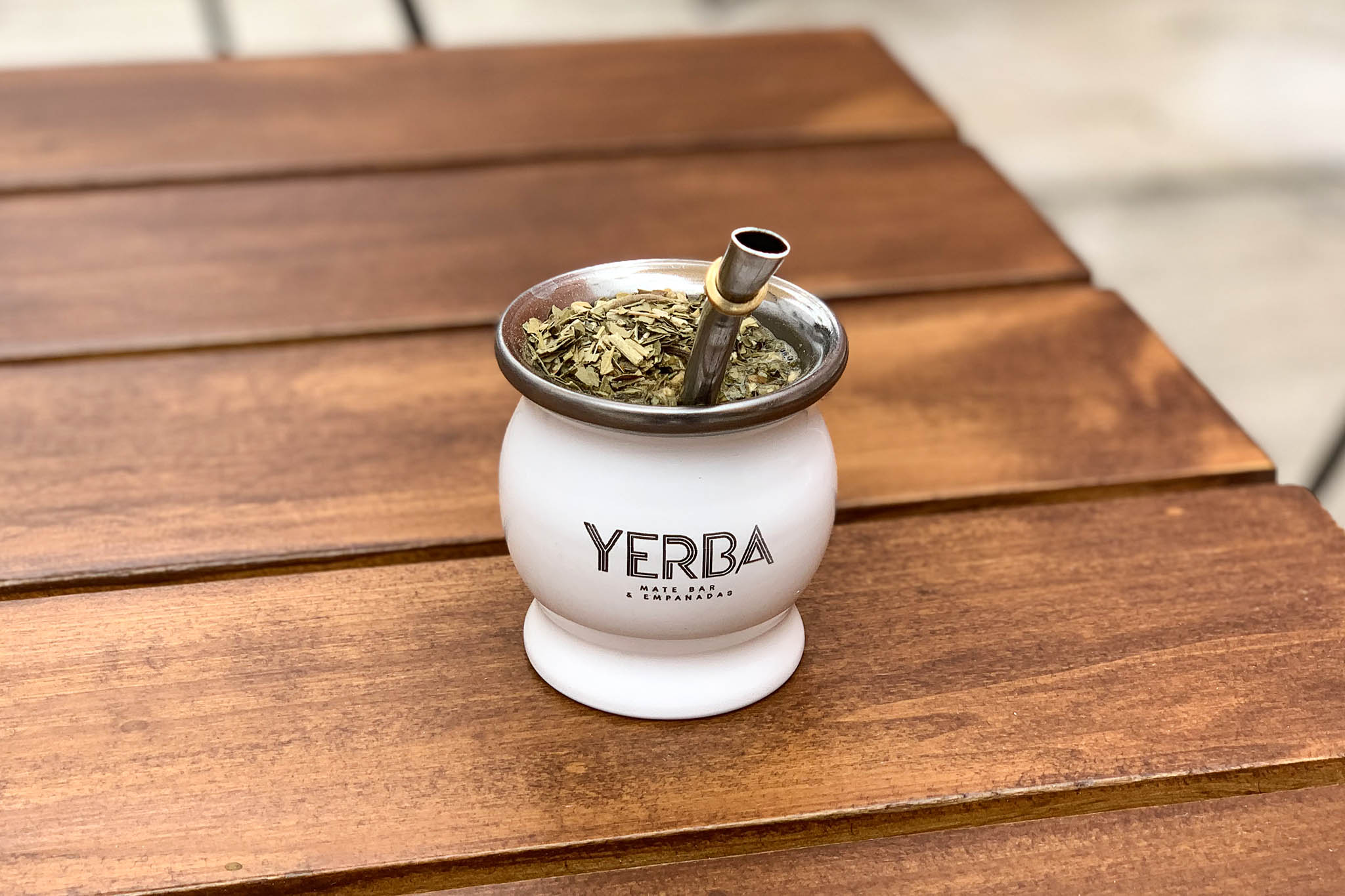 yerba mate drink glass