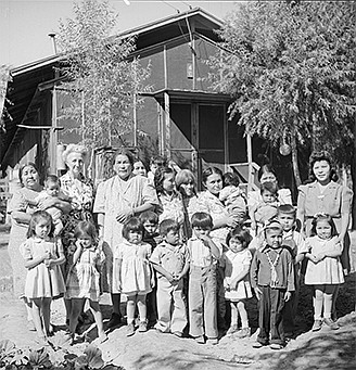 Children at internment camp