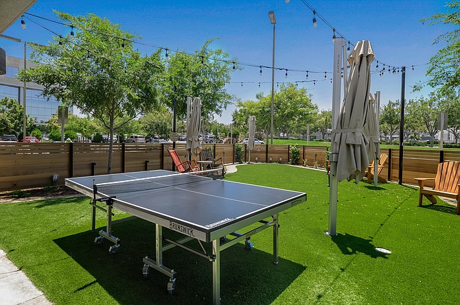 Outdoor ping pong at one of the My Yard Live beer gardens - Image by Chris Miller