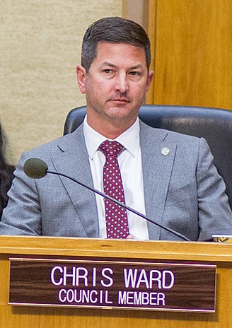 Councilman Chris Ward wonders why fellow politicians are content with free $7 meals, as he is.