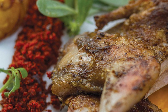 Try Deckman’s Rosarito-raised quail. The skin of these specially fattened game birds grills to a crisp.