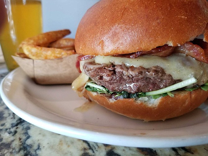 Unwind with a beer at Bruski in Mira Mesa and treat yourself to the Fancy Pants Burger — you’ve earned it.