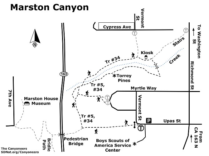 Marston Canyon map