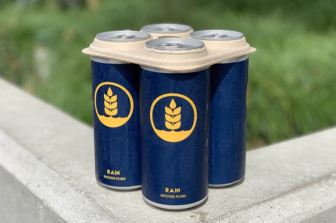 A Pure Project four-pack with biodegradable can holder
