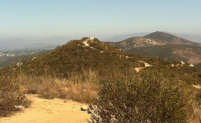 Pyles Peak and Cowles Mountain from North Fortuna