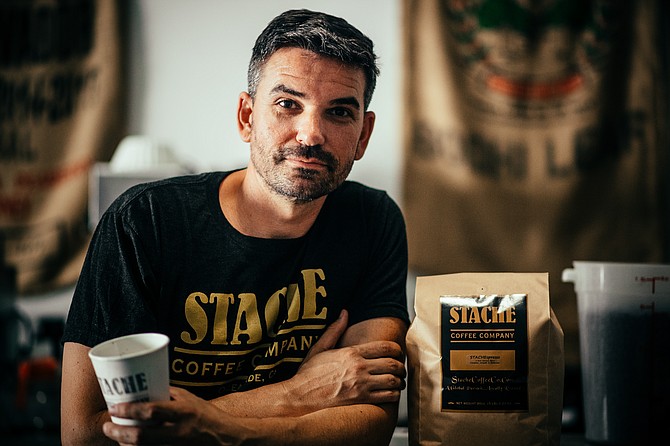 Owner and U.S. Army Veteran, Touff "Louis" Kalin of Stache Coffee Company