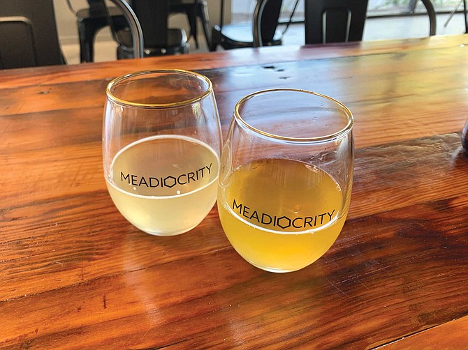 The overlap of mead and wine becomes quickly apparent when you check out the newly opened tasting room of Meadiocrity.