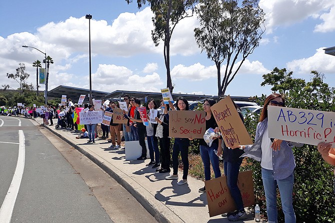 Back in May, hundreds of protestors gathered at the County Office of Education in Linda Vista.