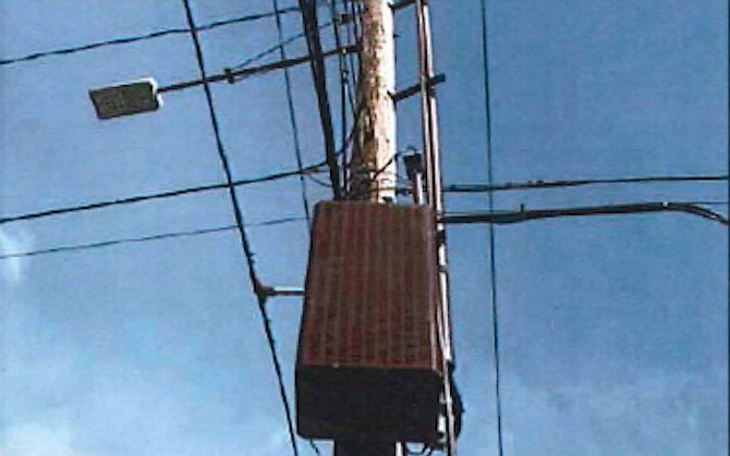 Pole-mounted accessory equipment (from La Mesa city manager report)