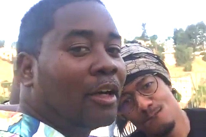 An Instagram photo of former Lincoln teacher Jason Crawford (left) and TV host Nick Cannon at a Wild ‘n Out pool party.