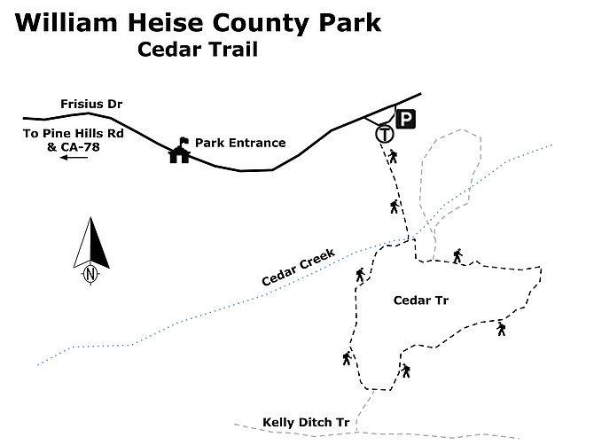 William Heise Co Park-Cedar Trail map